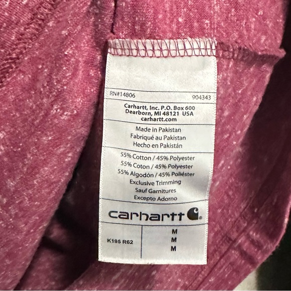 Carhartt K195 Pink Tshirt M - Picture 4 of 4
